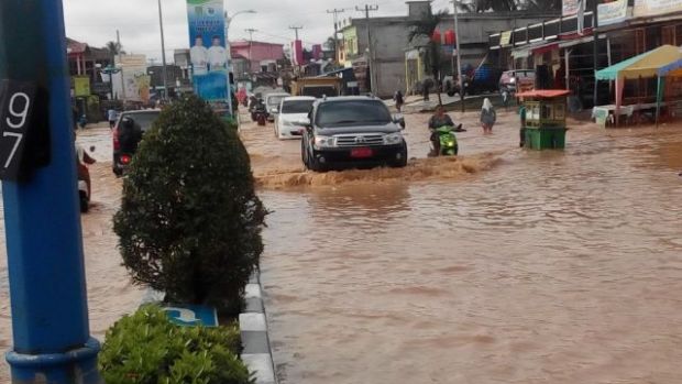 Banjir Meluas, Puluhan Desa di Riau Terisolir