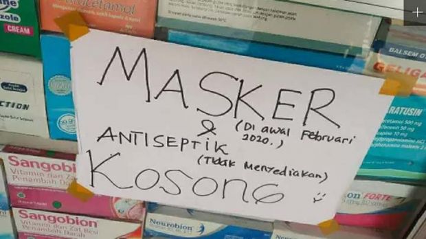 Harga Masker Naik Berlipat-lipat di Pekanbaru, kalaupun Ada Rp14 Ribu per Helai