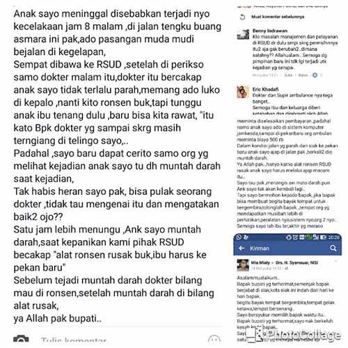 Ketika Direktur RSUD Tengku Rafi’an Siak ”Ngeles” Menanggapi Keluh Kesah <i>Netizen</i> soal Buruknya Layanan Rumah Sakit di <i>Facebook</i> Bupati Syamsuar