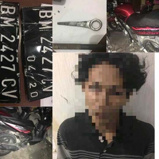Menyamar Jadi Pembeli, Polisi di Pekanbaru Tangkap Maling yang Curi Motor di Warnet Jalan Balam Sakti
