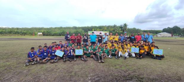 Tim dari Bantan Juara I Sepak Bola Antarpelajar se-Kabupaten Bengkalis