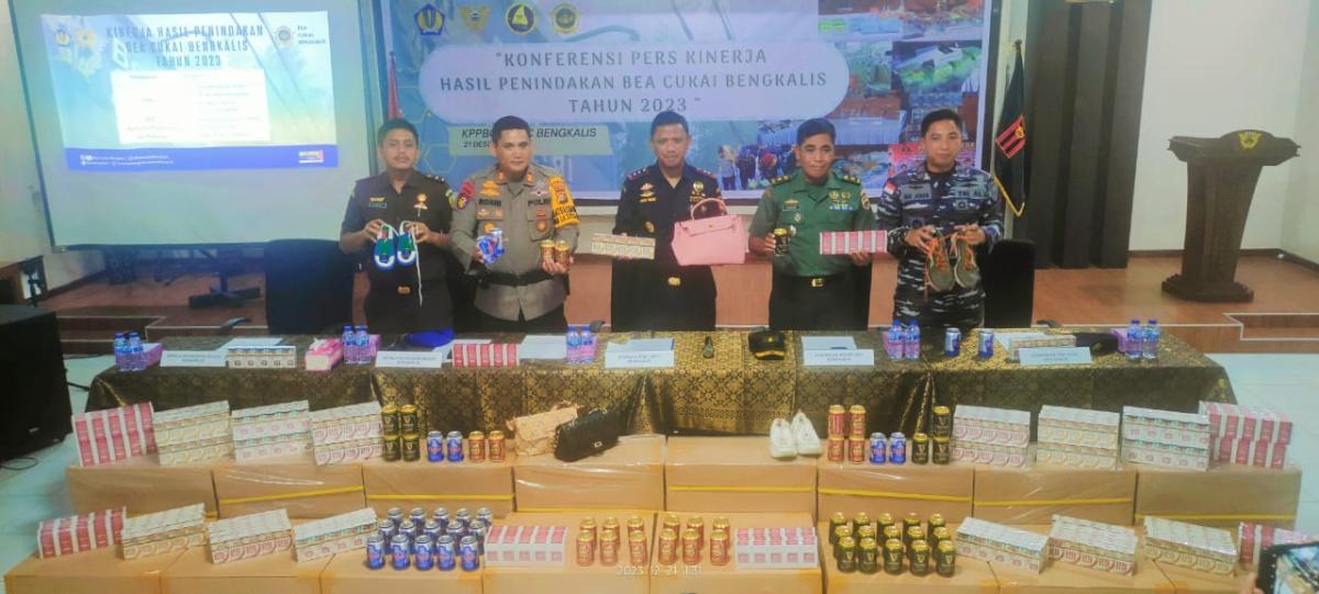 Bea dan Cukai Bengkalis Berhasil Kumpulkan Penerimaan Negara Rp4,3 Miliar di 2023