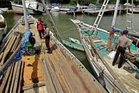 Top! Ditpolair Riau Gagalkan Penyelundupan 10 Ton Kayu Meranti