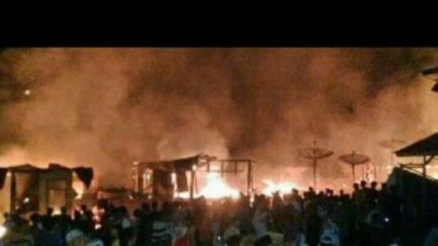 Kios Ludes Terbakar, Pedagang Pasar Lipatkain Kampar Kiri Bingung di Mana akan Berdagang