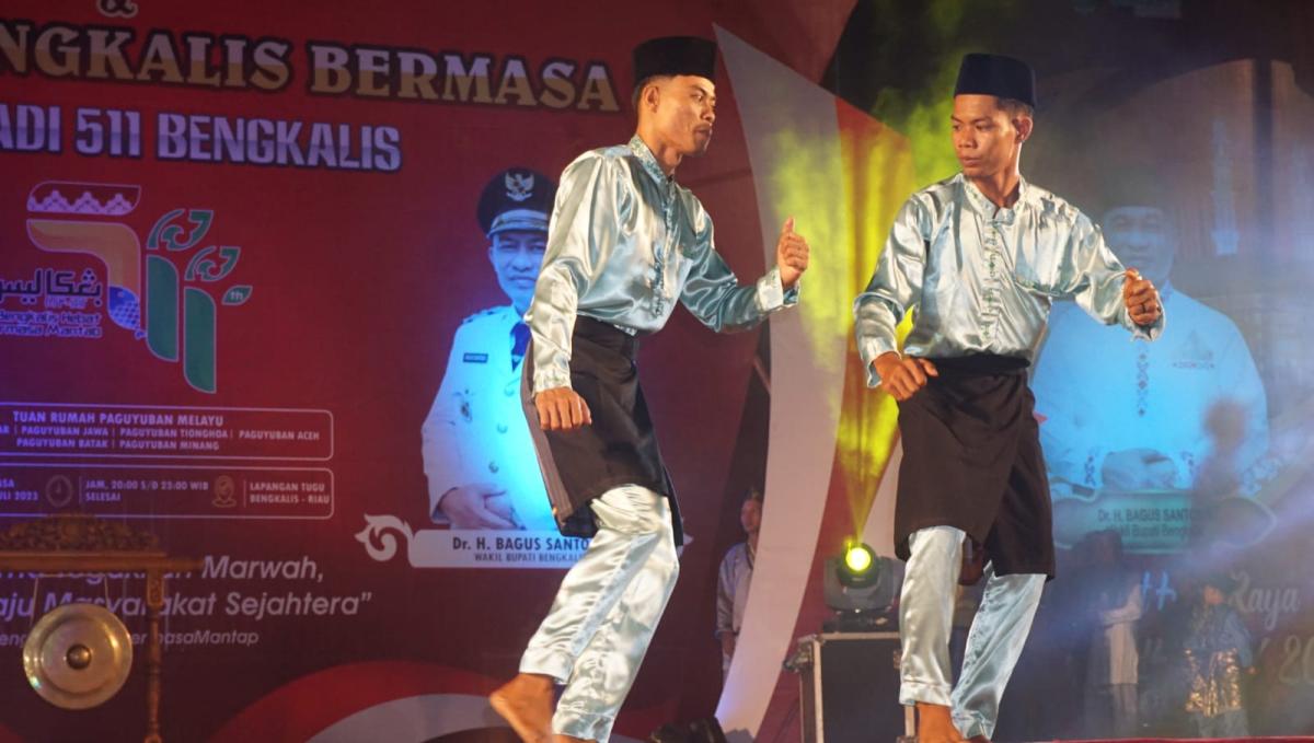 Ini Gambaran Malam Pagelaran Seni dan Budaya Bengkalis Bermasa di Malam Pertama