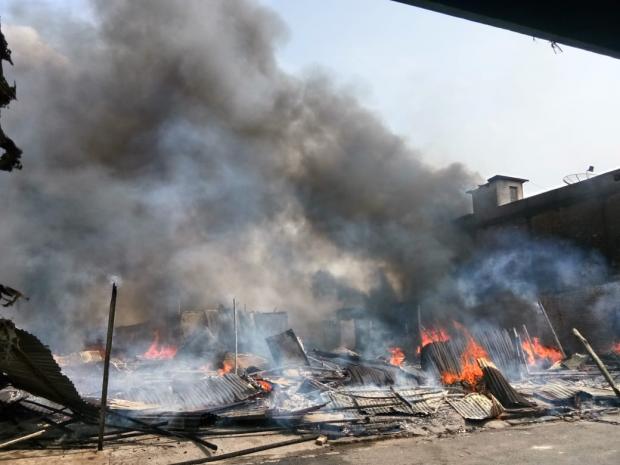 7 Rumah hingga Kios Hangus akibat Kebakaran di Pasar Sungaiapit Siak