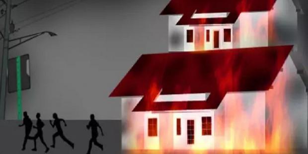 Empat Tersangka Pembakar Rumah Warga Kecamatan Pekaitan Rokan Hilir Dibekuk