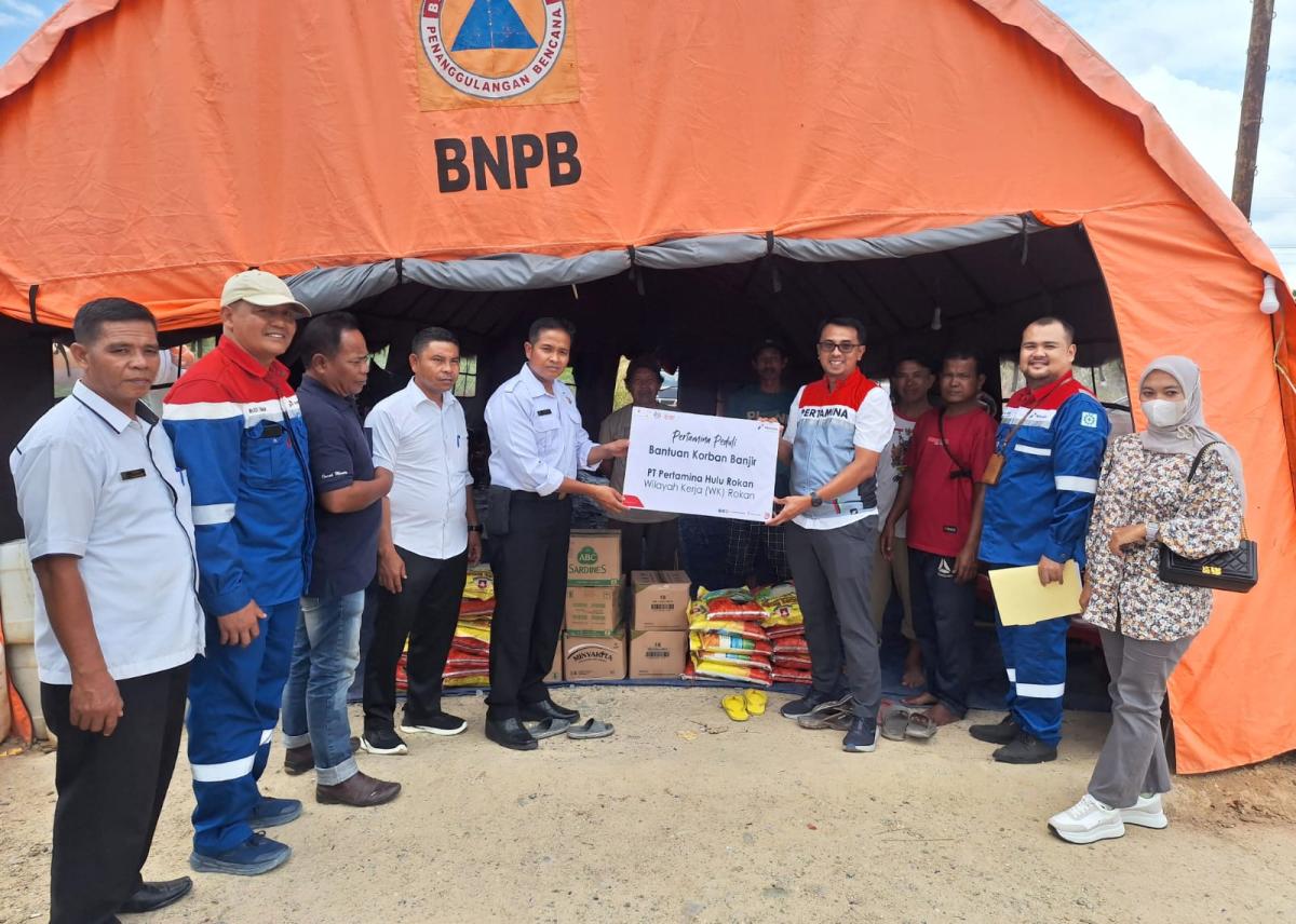 Dapat Bantuan hingga ke Tenda Pengungsi Banjir, Masyarakat Desa Petani Kabupaten Bengkalis Riau Terharu Kepedulian PHR