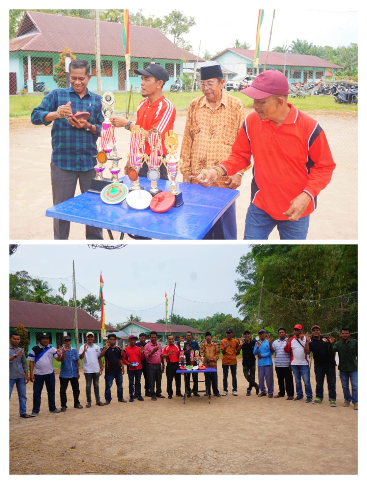 17 Tim dari Dua Kecamatan di Bengkalis Berjuang Dapatkan Trofi dan Medali melalui Turnamen Gasing