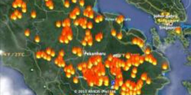 Waduh... Jumlah Titik Panas dan Titik Api di Riau Semakin Membludak