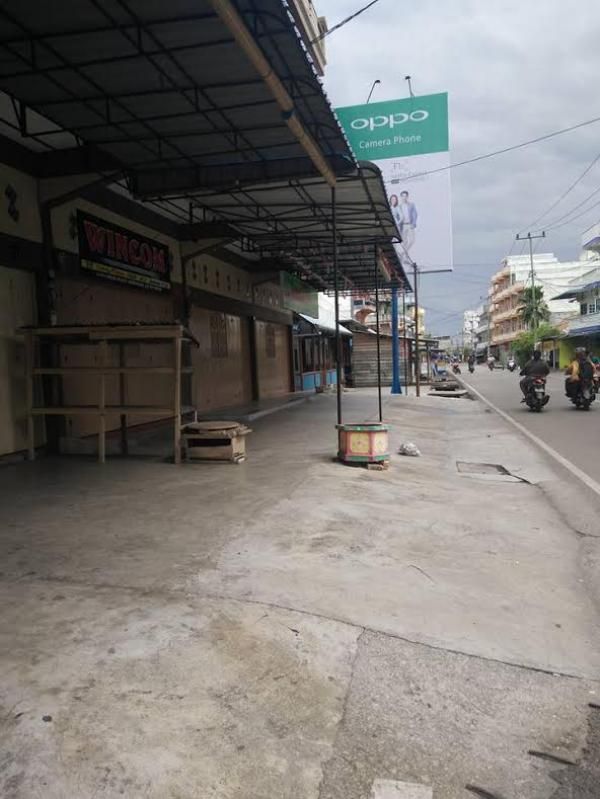 Situasi Masih Mencekam, Toko-toko di Kota Selatpanjang Tutup