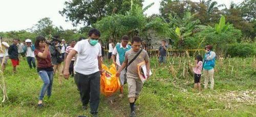 Wanita yang Ditemukan Tewas Dibungkus Karung di Ladang Jagung Jalan Kadiran Tenayanraya Pekanbaru Diduga Dibunuh