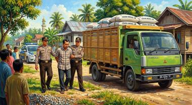 bsopir-asal-kampar-riau-diduga-gelapkan-5-ton-beras-milik-gudang-beras-jm-di-sumselb