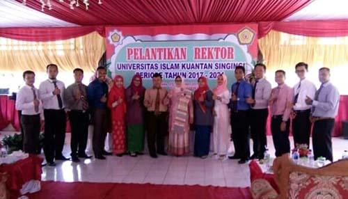 Elfi Indrawanis Resmi Jadi Rektor Baru Universitas Islam Kuantan Singingi 2017-2021