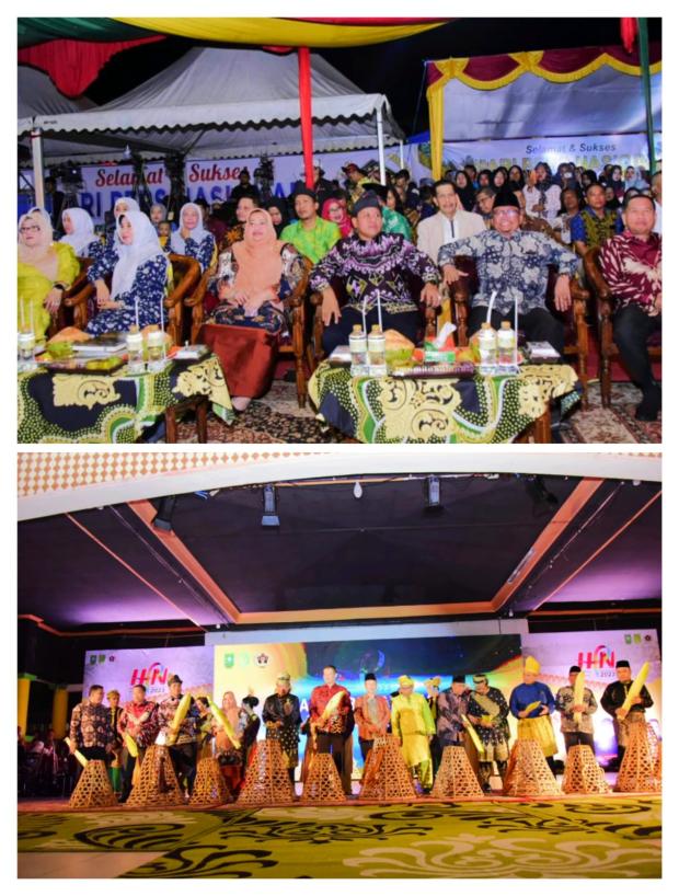 Hadiri Malam Puncak Tingkat Provinsi di Tembilahan, Bupati Kasmarni Ucapkan Selamat HPN kepada Insan Pers Riau