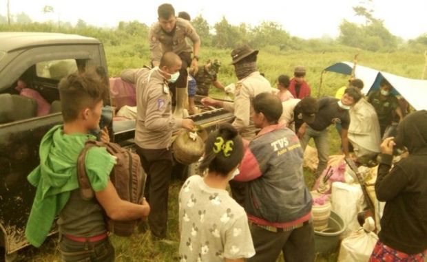 Takut Terkena Dampak Asap, 100 KK di Bonai Darussalam Masih Mengungsi