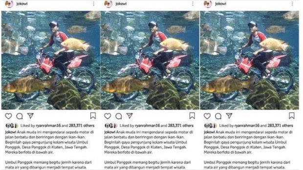 Keren, Presiden Jokowi Posting Foto Mahasiswa Unilak di Instagram