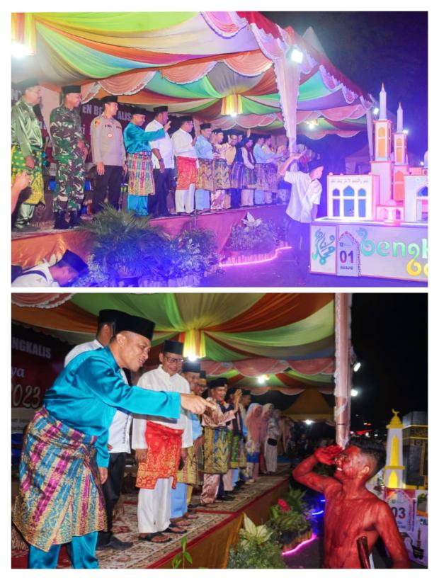 Ribuan Masyarakat Saksikan 18 Gerobak Hias Pawai Takbir Iduladha Tahun 1444 H