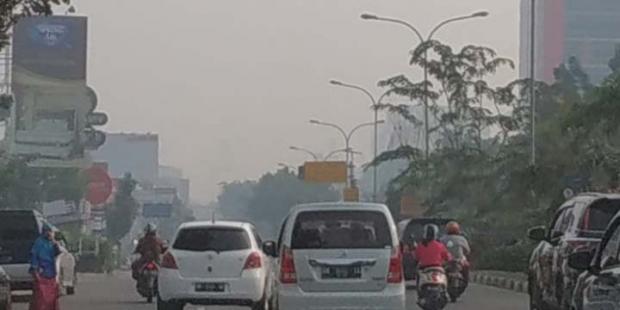 Kota Pekanbaru Berada dalam Kepungan Kabut Asap, Jarak Pandang Pagi Hari Hanya 4 Km