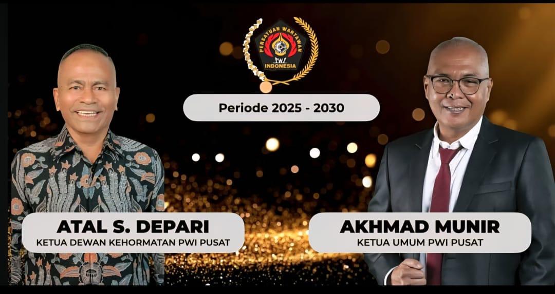 <b>Akhmad Munir Terpilih Ketua Umum PWI Pusat 2025-2030, Atal Depari Ketua Dewan Kehormatan</b>