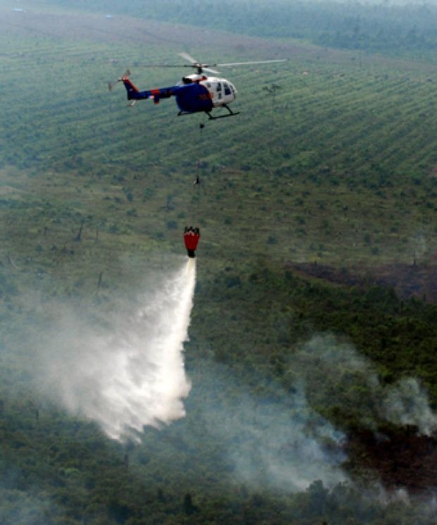 Kepala BNPB Masih Pimpin Operasi Penggempuran Titik Panas Kebakaran Hutan di Riau