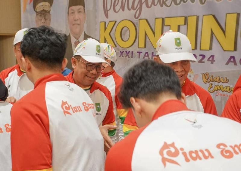 Raih 6 Emas, Riau Pimpin Klasemen Sementara PON XXI, Pj Gubri Pesan Tetap Semangat