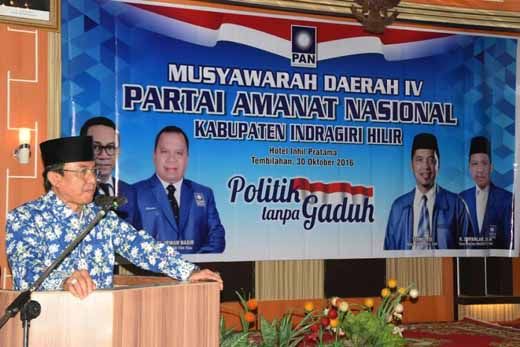 Musda IV, PAN Inhil Angkat Tema Politik tanpa Gaduh